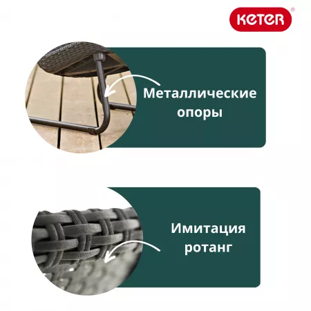 Комплект мебель Рио Патио коричневый