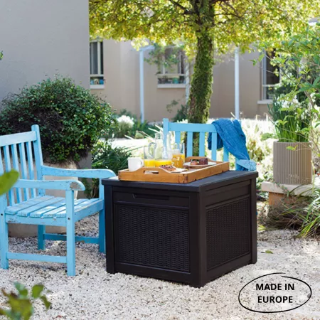 Квадратный сундук Cube Rattan 208л графит