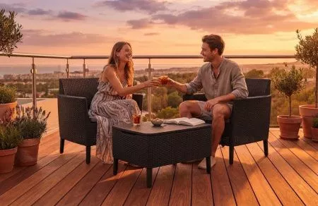 Комплект мебели Салемо балкон (Salemo balcony set) графит