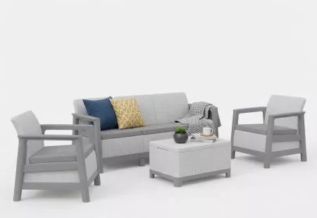 Комплект мебели Сканди (Scandi Linea 3 Seater Set ) пепельно серый