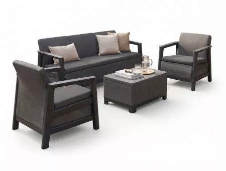 Комплект мебели Сканди (Scandi Linea 3 Seater Set ) графит