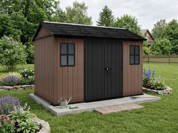 Сарай "Ньютон Плюс 11х7,5" (размеры 350 х 230 (wide) или 230 х 350 см), коричневый