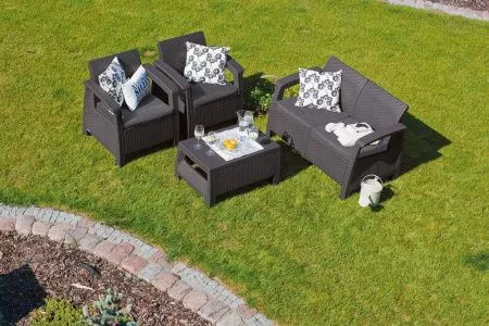 Комплект мебели Корфу сет (Corfu set) графит