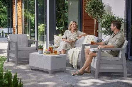 Комплект мебели Сканди (Scandi Linea 2 Seater Set) пепельно серый