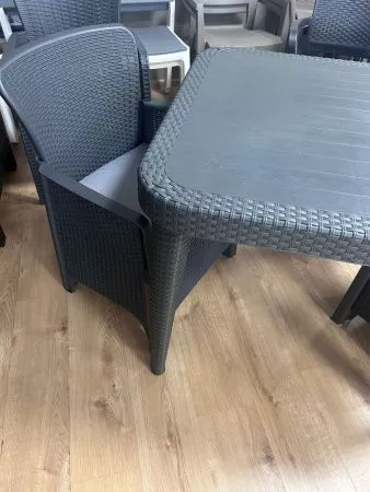 Стол Osaka 90×90 с пластиковым верхом (Antrachite)