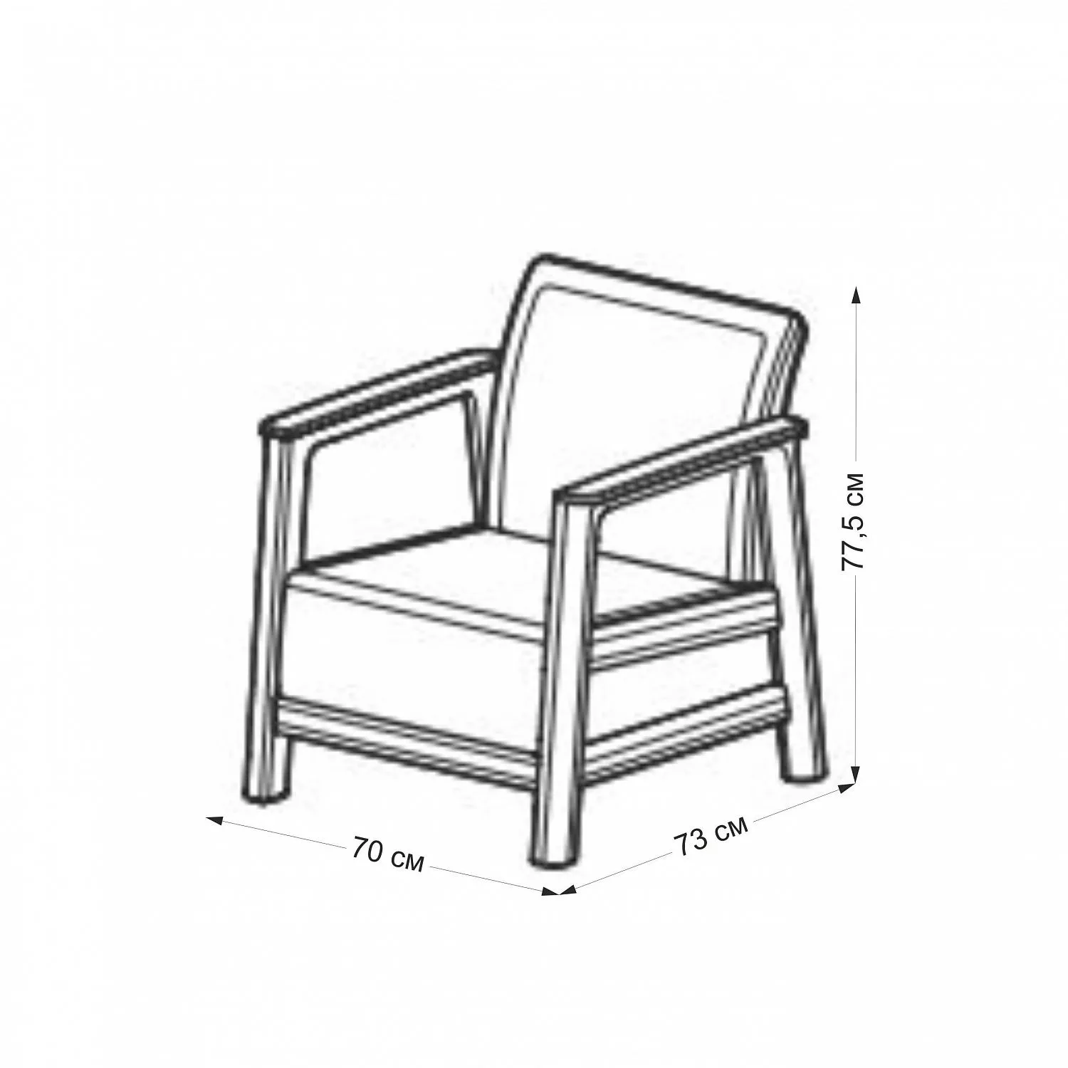 Комплект мебели Сканди (Scandi Linea 2 Seater Set) пепельно серый