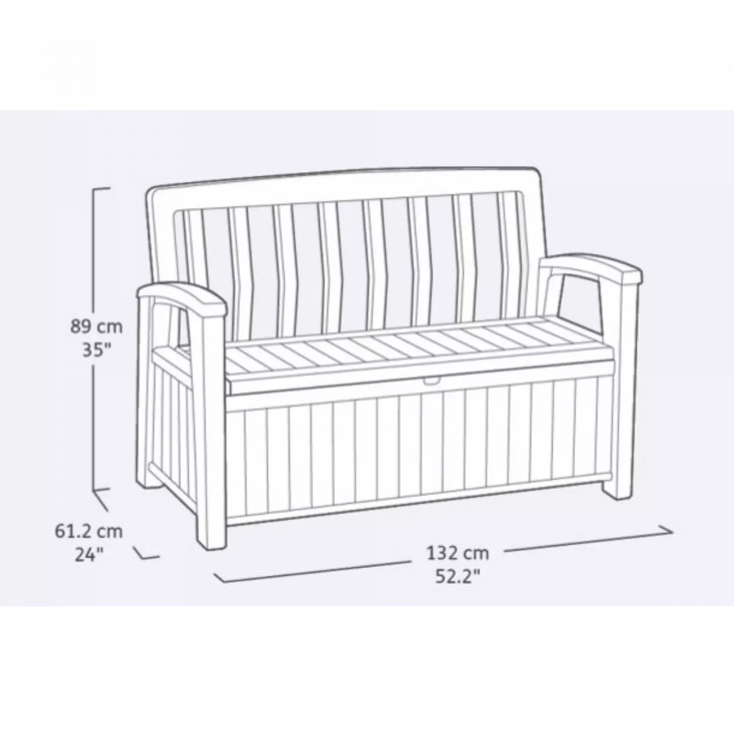 Скамья - сундук Patio Bench 227L (белый)