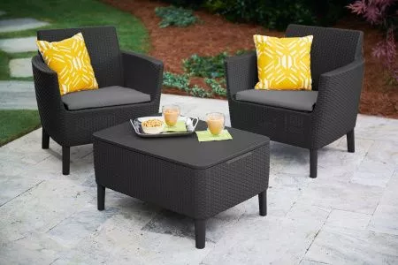 Комплект мебели Салемо балкон (Salemo balcony set) графит
