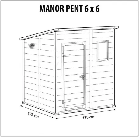 Сарай "Манор Пентхаус 6x6" (размеры 175 x 175 см), бежевый