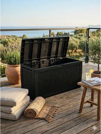 Сундук  SAMOA RATTAN BOX 270л, графит