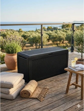 Сундук  SAMOA RATTAN BOX 270л, графит