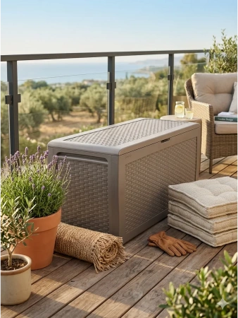 Сундук  SAMOA RATTAN BOX) 270л, капучино