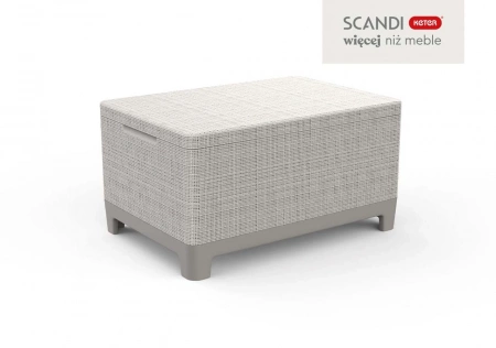 Комплект мебели Сканди Форма (Scandi Forma set with 3 seater sofa and storage box jute table Pebble Grey & Soft beige) бежевый